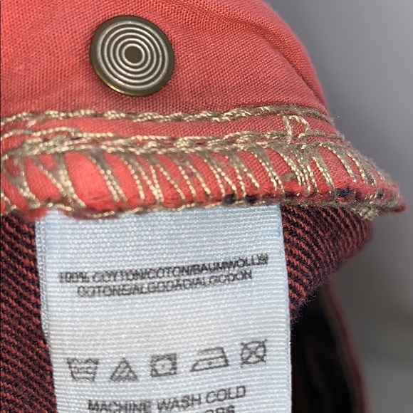 FREE PEOPLE Red Over Dye Classic Distressed Shorts - Picture 6 of 6